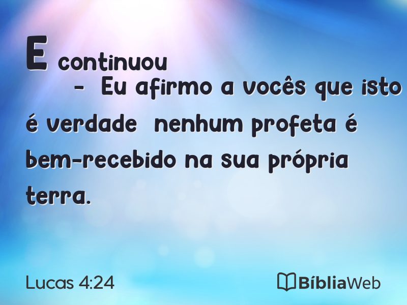 Lucas 4:24 em imagem para compartilhar