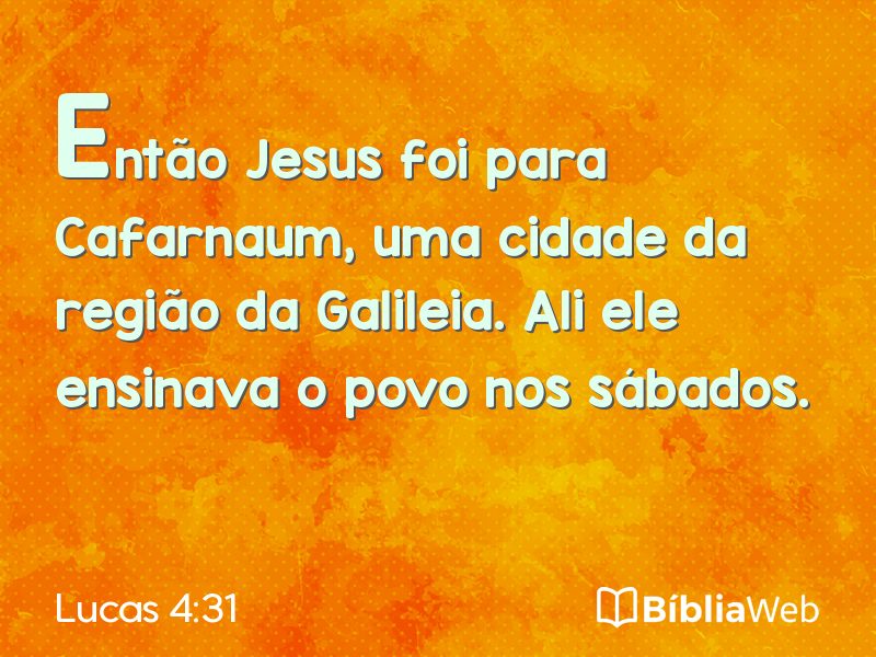 Lucas 4:31 em imagem para compartilhar