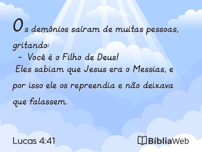 Lucas 4:41 em imagem para compartilhar