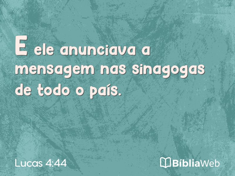 Lucas 4:44 em imagem para compartilhar