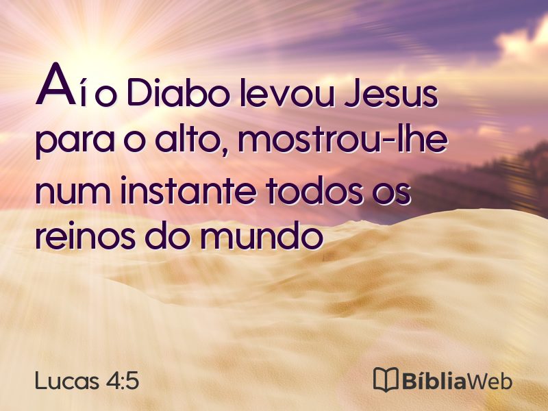 Lucas 4:5 em imagem para compartilhar