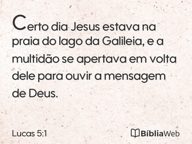 Lucas 5:1 em imagem para compartilhar