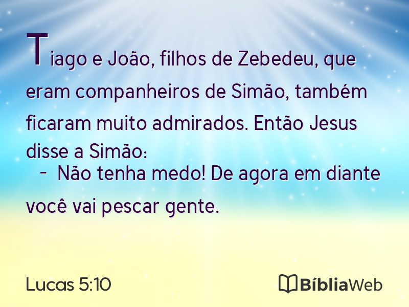 Lucas 5:10 em imagem para compartilhar
