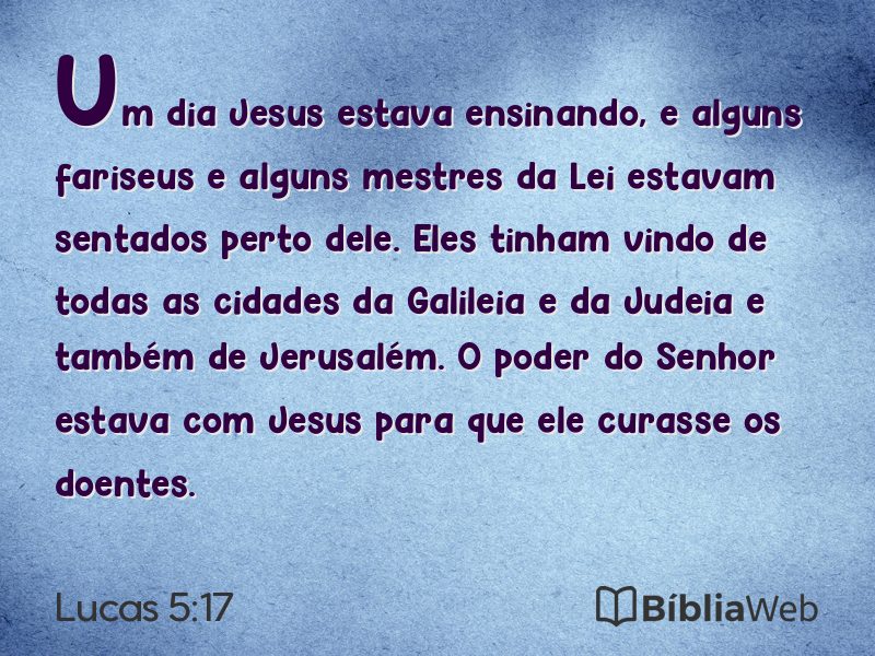 Lucas 5:17 em imagem para compartilhar