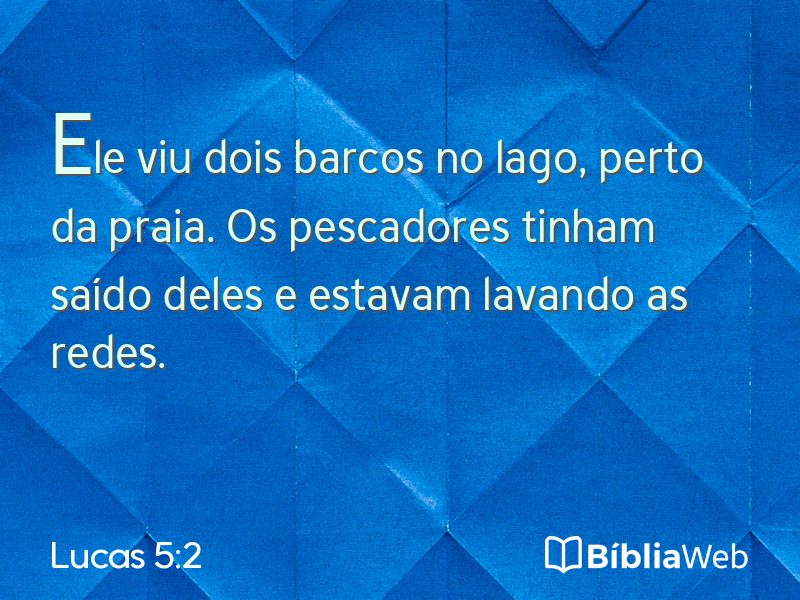 Lucas 5:2 em imagem para compartilhar