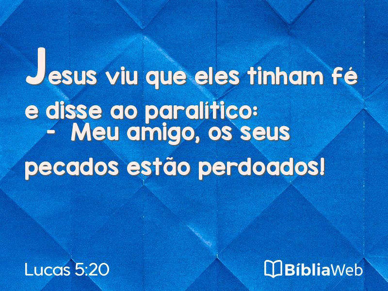 Lucas 5:20 em imagem para compartilhar