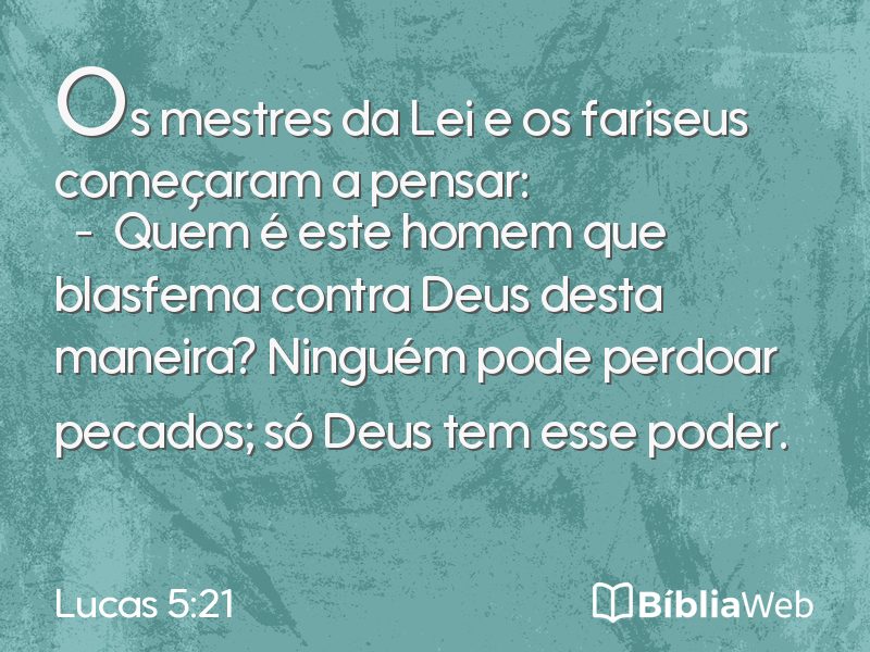 Lucas 5:21 em imagem para compartilhar