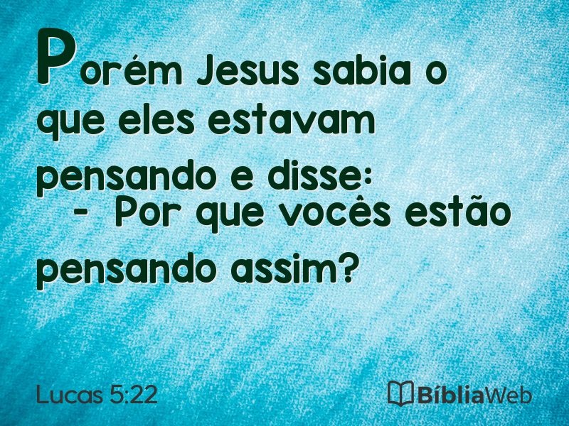 Lucas 5:22 em imagem para compartilhar