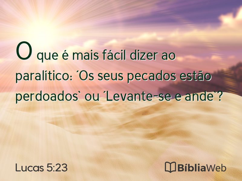 Lucas 5:23 em imagem para compartilhar