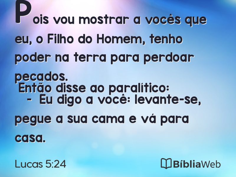 Lucas 5:24 em imagem para compartilhar
