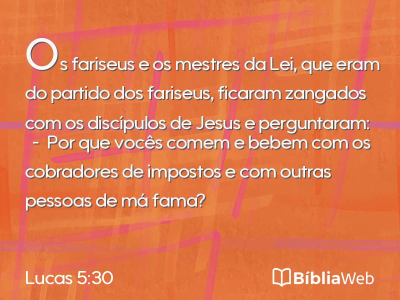 Lucas 5:30 em imagem para compartilhar