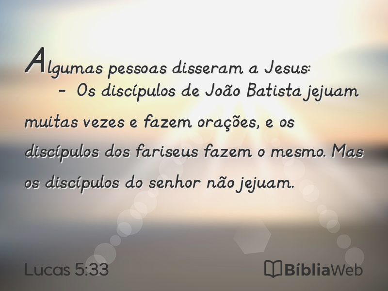 Lucas 5:33 em imagem para compartilhar