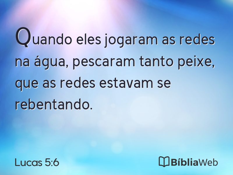 Lucas 5:6 em imagem para compartilhar