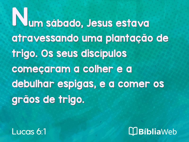 Lucas 6:1 em imagem para compartilhar