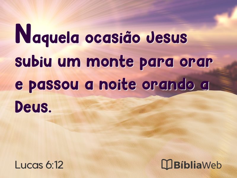 Lucas 6:12 em imagem para compartilhar
