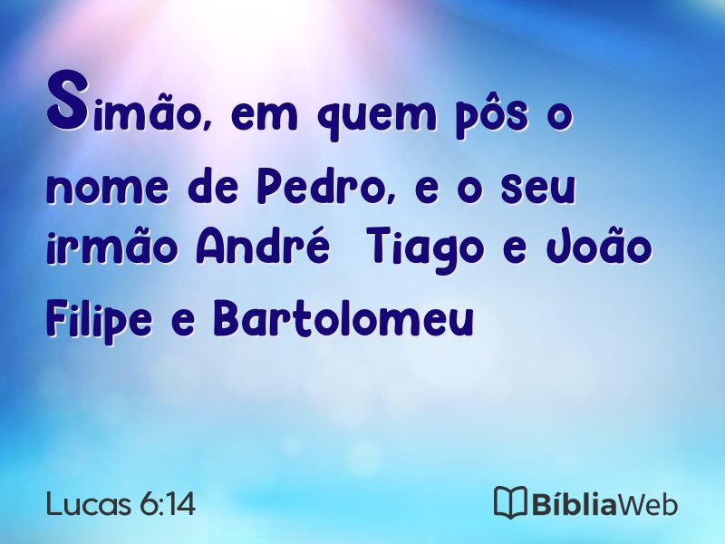 Lucas 6:14 em imagem para compartilhar
