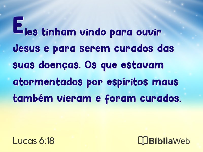 Lucas 6:18 em imagem para compartilhar