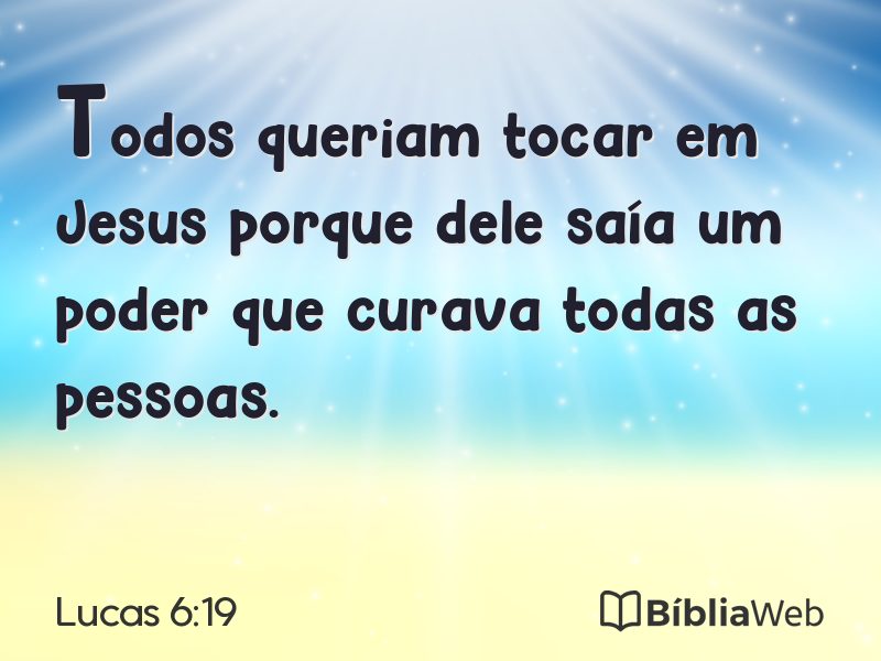 Lucas 6:19 em imagem para compartilhar