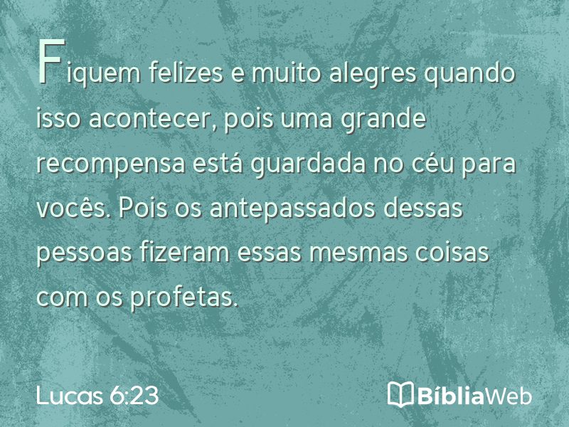 Lucas 6:23 em imagem para compartilhar