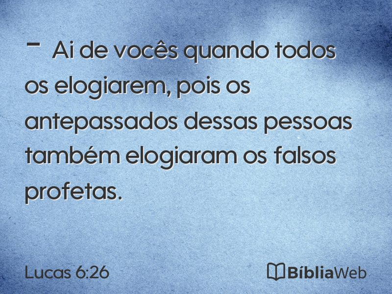 Lucas 6:26 em imagem para compartilhar