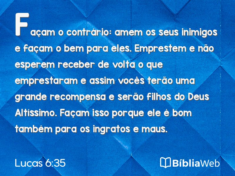 Lucas 6:35 em imagem para compartilhar