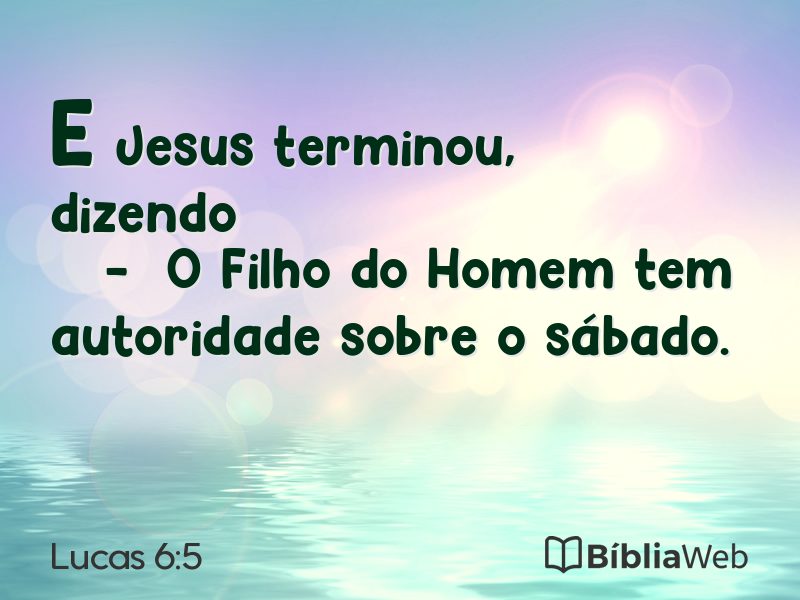 Lucas 6:5 em imagem para compartilhar