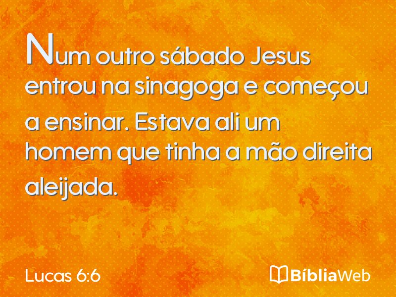 Lucas 6:6 em imagem para compartilhar