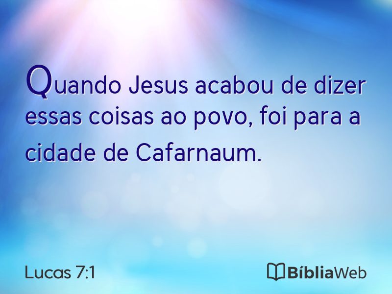Lucas 7:1 em imagem para compartilhar