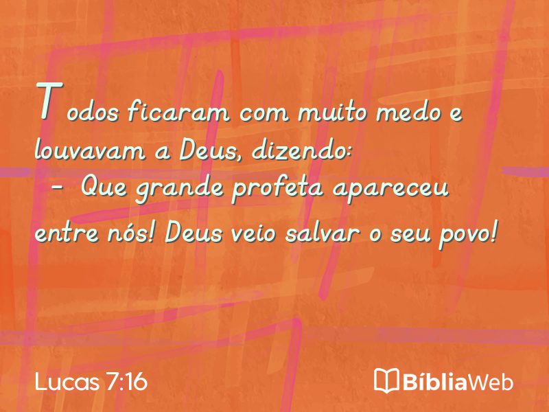 Lucas 7:16 em imagem para compartilhar