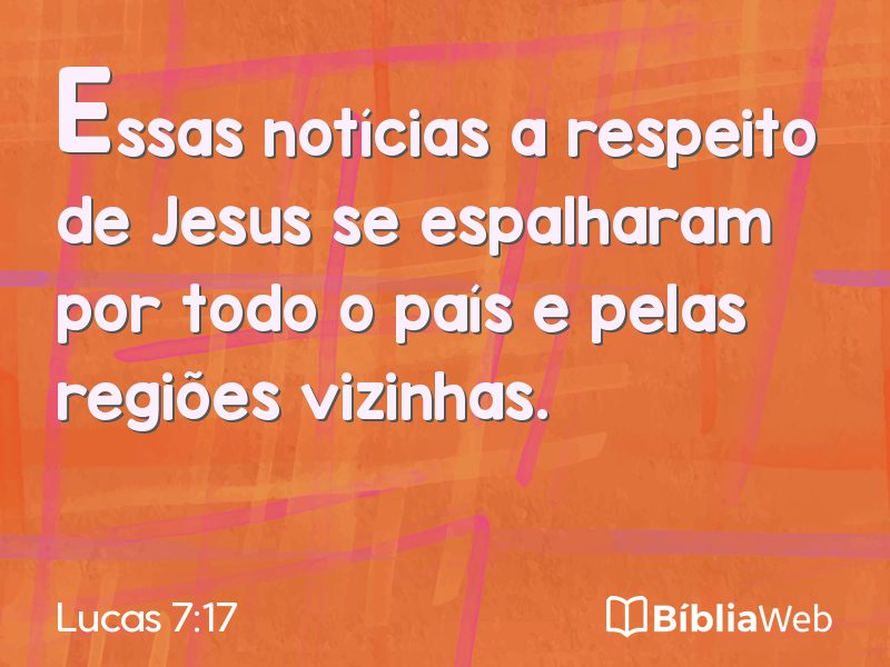 Lucas 7:17 em imagem para compartilhar