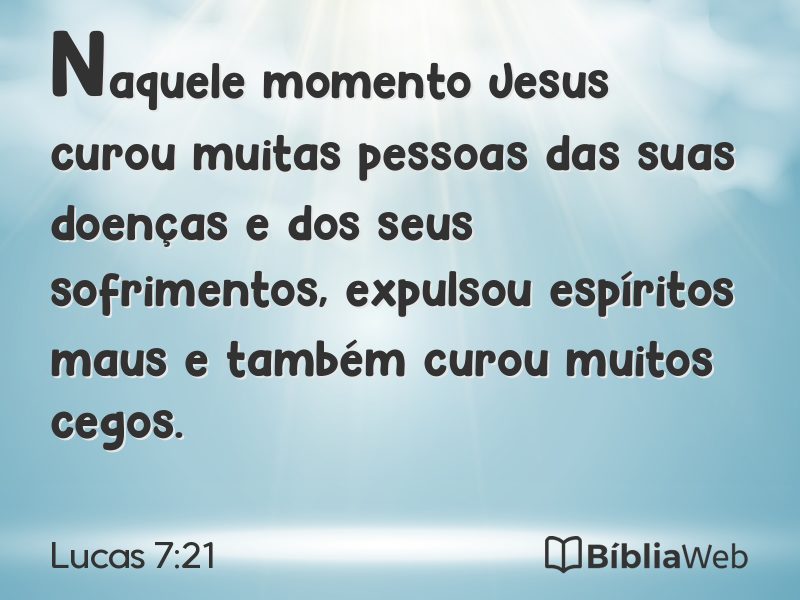 Lucas 7:21 em imagem para compartilhar