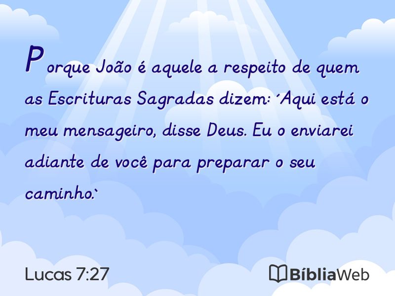 Lucas 7:27 em imagem para compartilhar