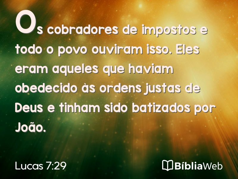 Lucas 7:29 em imagem para compartilhar