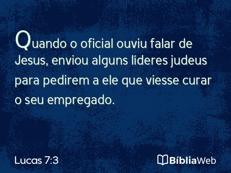 Lucas 7:3 em imagem para compartilhar
