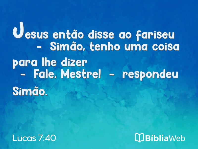 Lucas 7:40 em imagem para compartilhar