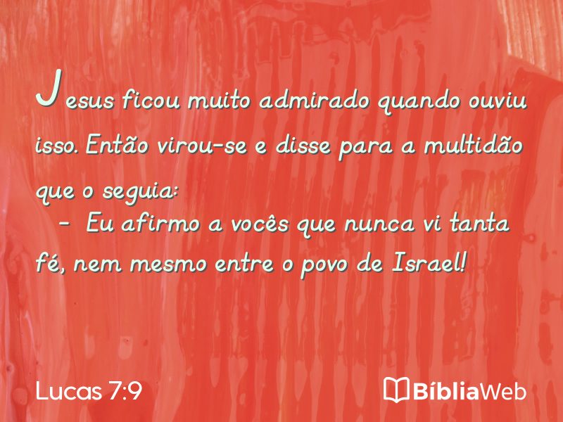 Lucas 7:9 em imagem para compartilhar