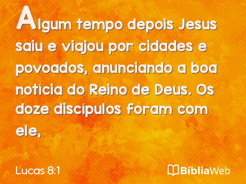 Lucas 8:1 em imagem para compartilhar