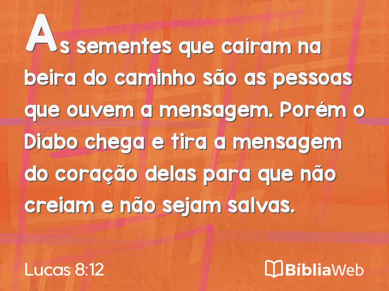 Lucas 8:12 em imagem para compartilhar