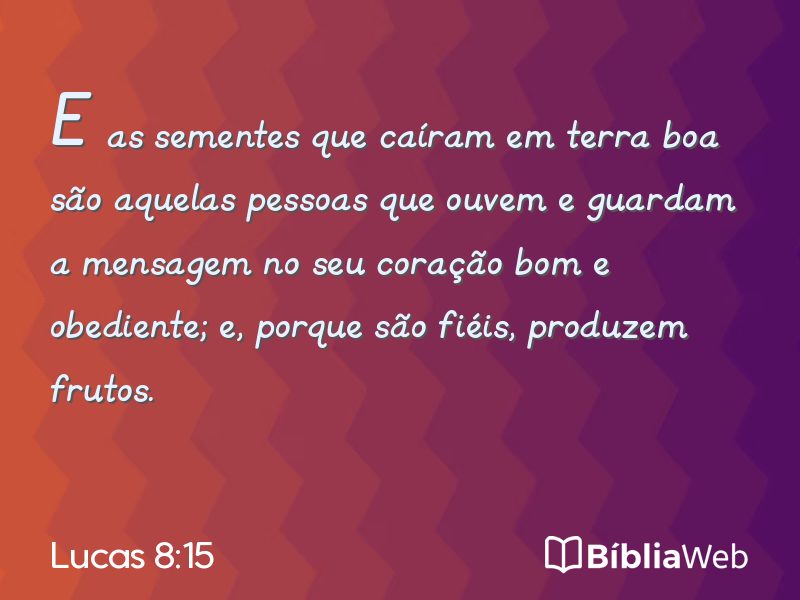 Lucas 8:15 em imagem para compartilhar