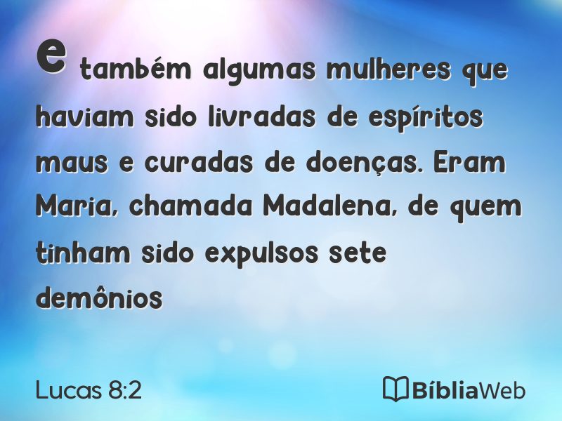 Lucas 8:2 em imagem para compartilhar