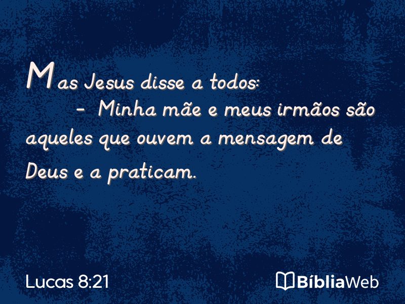 Lucas 8:21 em imagem para compartilhar