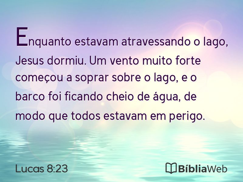 Lucas 8:23 em imagem para compartilhar
