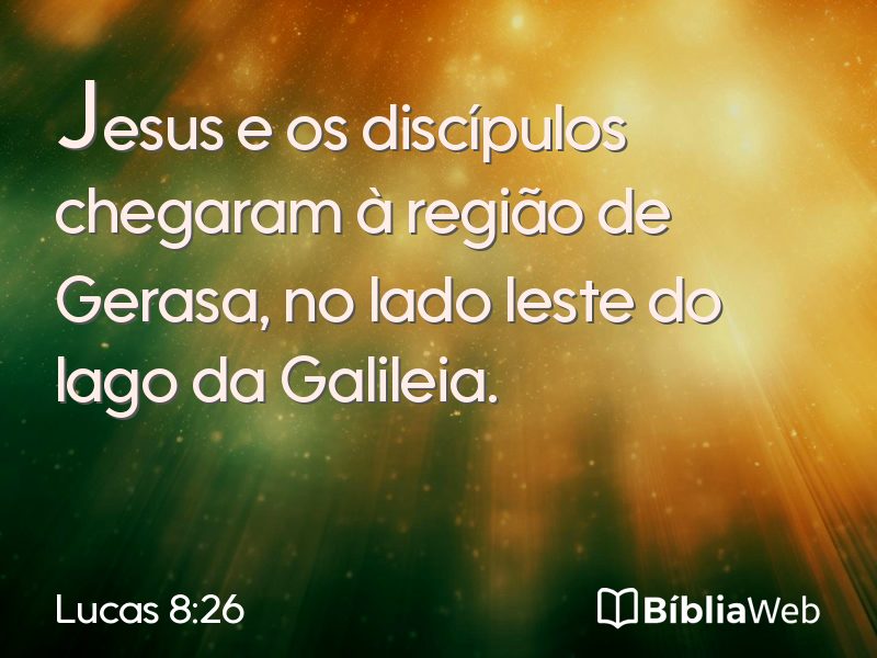 Lucas 8:26 em imagem para compartilhar