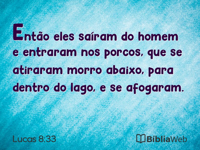 Lucas 8:33 em imagem para compartilhar