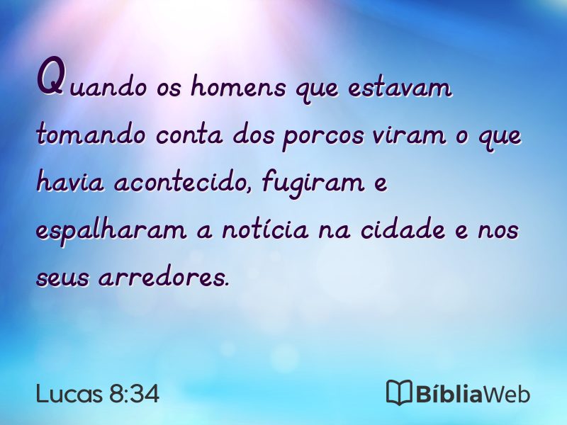 Lucas 8:34 em imagem para compartilhar