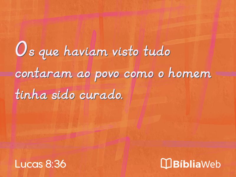 Lucas 8:36 em imagem para compartilhar