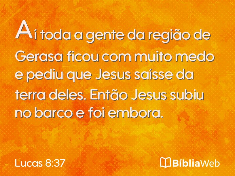 Lucas 8:37 em imagem para compartilhar