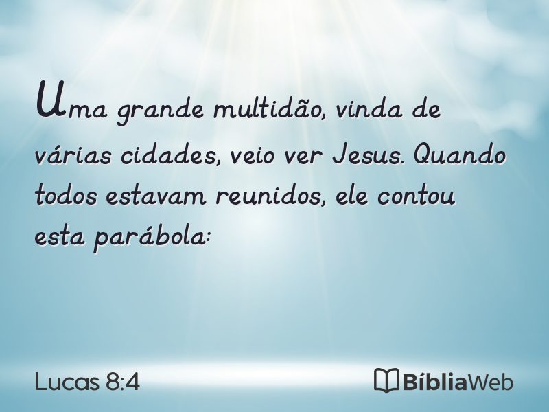 Lucas 8:4 em imagem para compartilhar