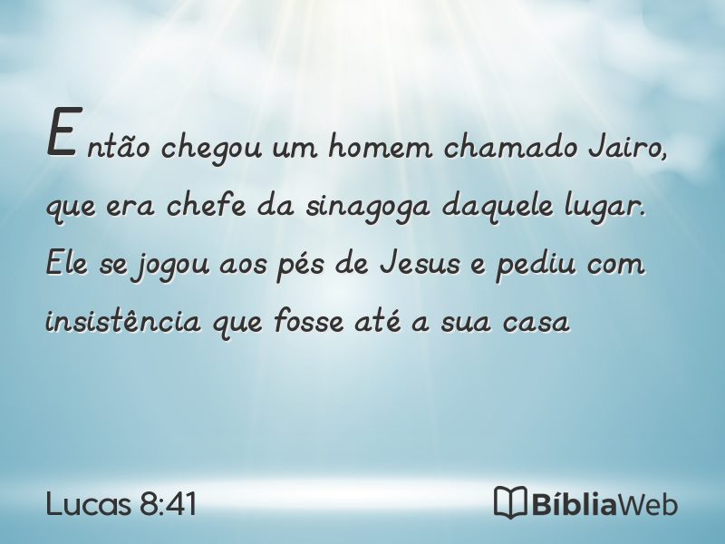 Lucas 8:41 em imagem para compartilhar