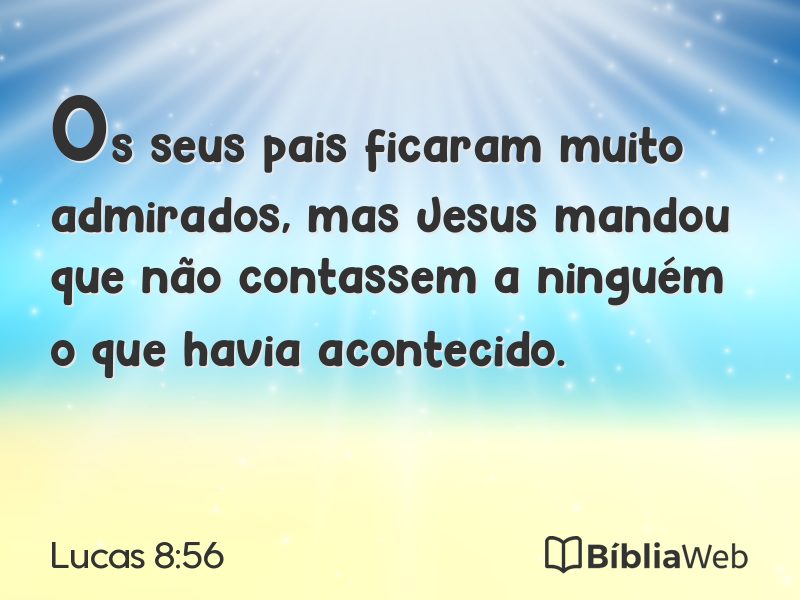Lucas 8:56 em imagem para compartilhar